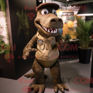 Mascot character of a Brown...