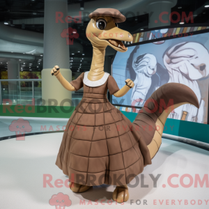 Mascot character of a Brown...