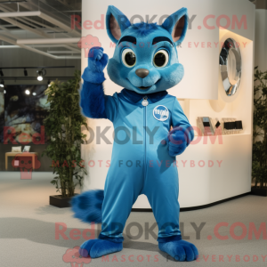 Mascot character of a Blue...