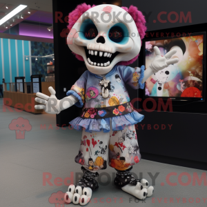 Mascot character of a Skull...