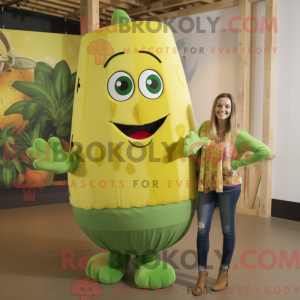 Maskot postava zlaté okurky...