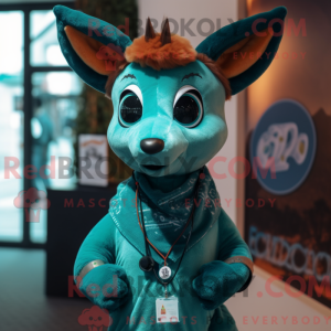 Mascot character of a Teal...