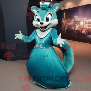 Mascot character of a Teal...