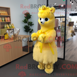 Maskottchen eines gelben...