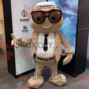 Mascot character of a Tan...