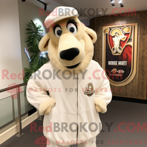 Mascot character of a White...