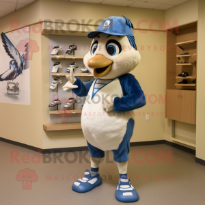 Cream Blue Jay maskot drakt...