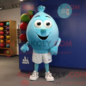 Mascot character of a Cyan...