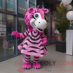 Mascot character of a Pink...
