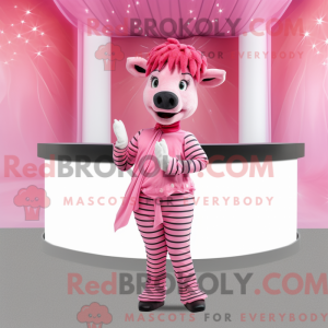 Mascot character of a Pink...