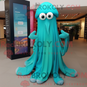Postava maskota tyrkysové...
