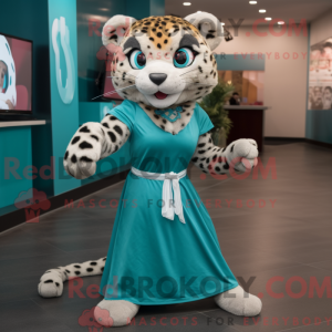 Mascot character of a Teal...