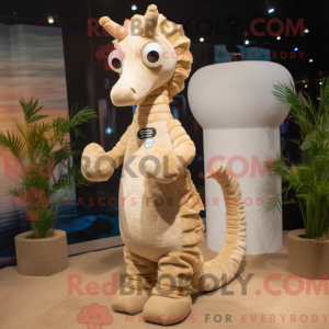 Mascot character of a Beige...