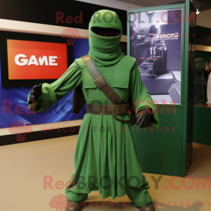 Mascot character of a Green...