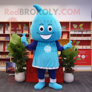 Sky Blue Beet maskot drakt...