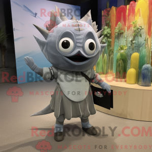 Mascot character of a Gray...