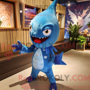 Mascot character of a Blue...