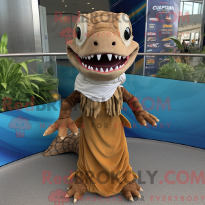 Mascot character of a Brown...