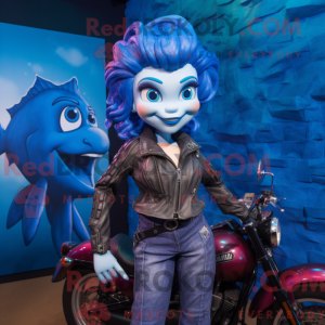 Mascot character of a Blue...