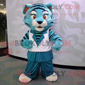 Mascot character of a Teal...
