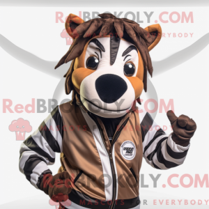 Mascot character of a Brown...