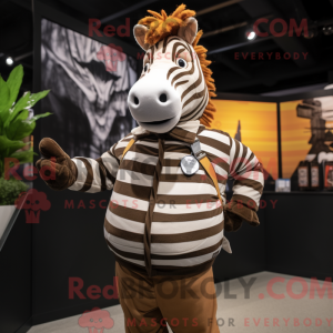 Mascot character of a Brown...