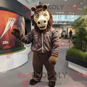 Mascot character of a Brown...