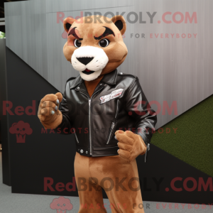 Mascot character of a Brown...