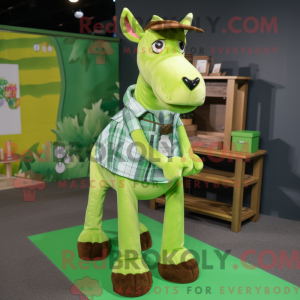 Postava maskota Lime Green...