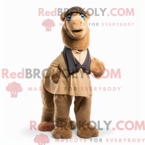 Mascot character of a Brown...