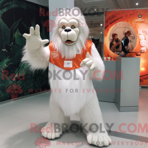 Mascot character of a White...