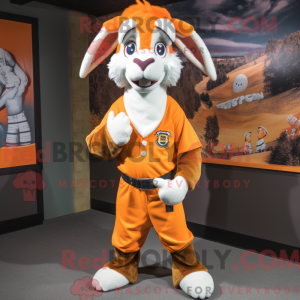 Maskotkarakter af en orange...