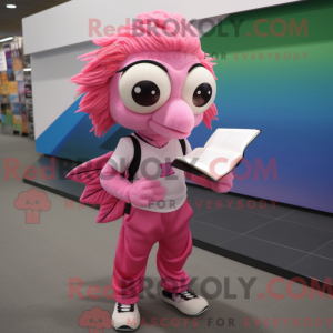 Postava maskota Pink Betta...