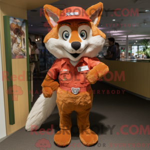 Mascottefiguur van een vos...