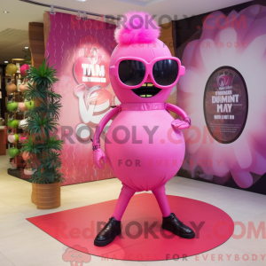 Mascot character of a Pink...