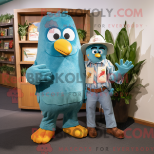 Mascot character of a Teal...