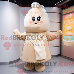 Mascot character of a Tan...