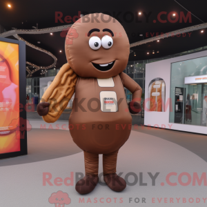 Mascot character of a Brown...