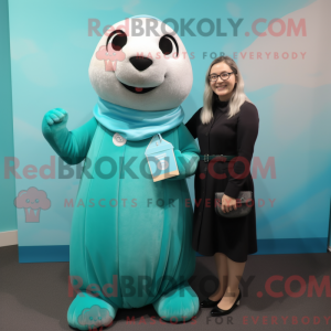 Mascot character of a Teal...