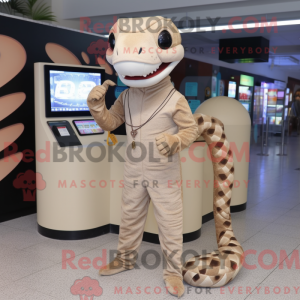 Maskotkarakter av en beżowy...