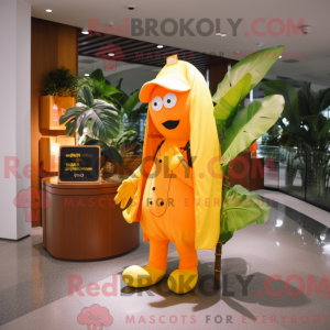 Maskotkarakter af en orange...