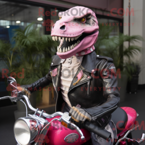 Maskottchen eines rosa...