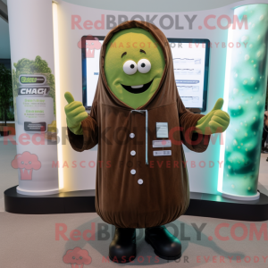 Mascot character of a Brown...