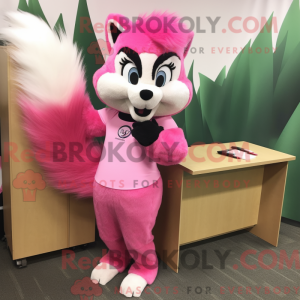 Mascot character of a Pink...