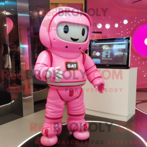 Maskottchen eines rosa...