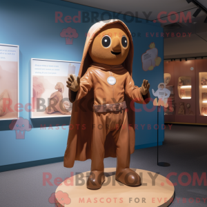 Mascot character of a Brown...