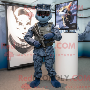 Mascot character of a Navy...