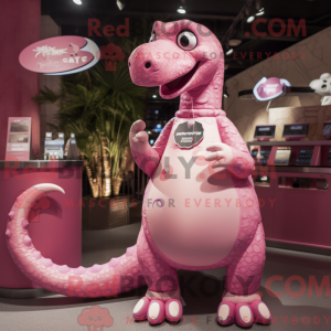 Mascot character of a Pink...