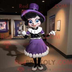 Maskottchen eines lila Mime...