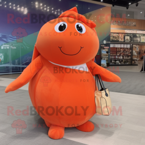 Oranje bultrug mascotte...